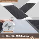 BEQHAUSE Dirt Trapper Door Mat 20" x 32", Doormat Non-Slip Entryway Rugs Washable, Dog Door Mat Stain Resistant and Absorbent Welcome Floor Mat for Front Back Door, Mud Wet Shoes & Paws, Dark Grey