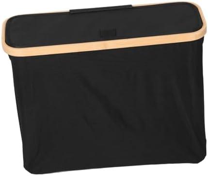 Cabilock Bamboo Toilet Paper Holder Basket Lid Waterproof Bathroom Storage Bin Freestanding Tissue Organizer for RV Closet and Bathroom