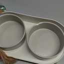 Elevated Ceramic Dog Bowl Set  Double Dog Feeding Bowls with Stand Splash Proof  Raised Dishes for Food and Water  Ideal for Small to Medium Dogs  2 x 850 ml  28.74 oz