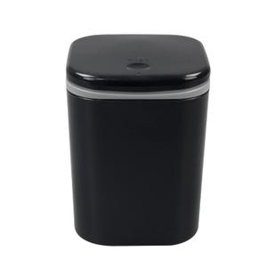 Zopnny Papelera pequea de plstico de 0.5 galones, mini papelera de escritorio, color negro