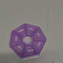 Travel Weekly Pill Organizer - Portable 7-Day Dispenser for Vitamins, Fish Oil,Pills and Supplements -(Purple)