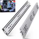 SLIDEWAY 200 Lbs Heavy Duty Drawer Slides 1 Pair 8 10 12 14 16 18 20 22 30 32 40 Inch Full Extension Ball Bearing Sliding Rails Cabinet Runners Tracks Tool Box Glides-16