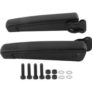 Car Seat Armrest, Fydun 1 Pair Universal Adjustable Seat Armrest Shock PU Sponge Black for Cars, , RVs, Trucks, Boats