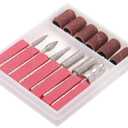 SIGNI 6Pc Nail Drill bits Set, Professional Nail Art Tools Set for Acrylic Art, Manicure & Pedicure Crystal Nail Files, Nail Drill Bits, Sanding Bands Perfect for Nail Salons & Beauty (Standard, 1)