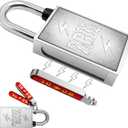 Keyless Hole Magnetic Padlock 30mm Outdoor Weatherproof Lock Waterproof Rust Proof Anti-Pry Combination Lock for Gates Sheds Toolbox Fence Cabinets & Storage