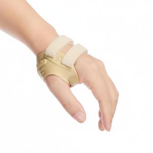 AKSO MEDICOS CMC Thumb Brace - Comfortable Thumb Splint for CMC Joint Pain, Osteoarthritis, Tendonitis, Arthritis, CMC Joint Thumb Arthritis Brace for Women & Men (Left Hand, Small, Beige) (Light Brown)
