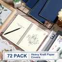 Yahenda 72 Pcs Spiral Notebook Bulk A5 Journal Lined 8.3'' x 5.5'' Writing Composition Paper Small Notepad Subject Notebook for Students Office Business Back to School Supplies (Deep Blue)