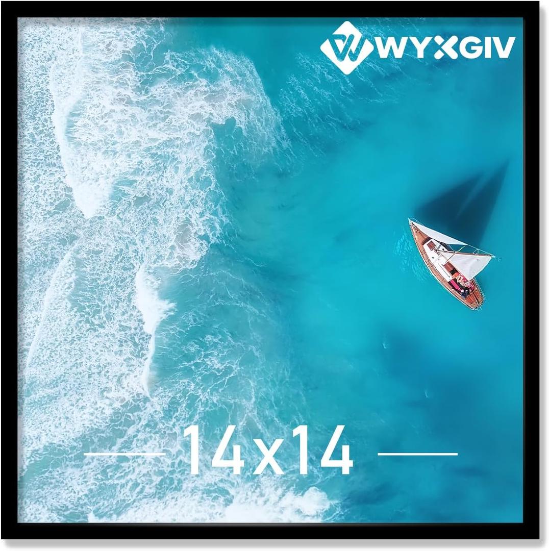 Black 14x14 Picture Frame Lightweight yet Durable Frame Wall Hanging