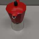 Imusa USA Red Aluminum Stovetop 6-cup Classic Italian and Cuban Espresso Maker (B120-43T), Silver/Red