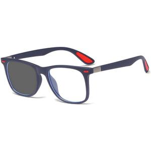 2020 New Transition Sunglasses Photochromic Reading Glasses for Men Square Presbyopia Eyewear +1.0 To +4.0 (Blue)