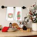 Christmas Chinoiserie Kitchen Towels Decor,Red Bow Coquette Christmas Tree Towels Gifts,Red Christmas Hand Towels for Bathroom Kitchen,Grandmillennial Decor, 16x24 Inches Set of 2