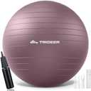 Trideer Yoga Ball - Exercise Ball for Workout pilates Stability - Anti-Burst and Slip Resistant for physical therapy, Birthing, Stretching & Core Workout, Office Ball Chair, Flexible Seating, Home Gym Size L 23"-26"/58-65 Cm