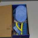 Scrub Brush Set for Bathroom Kitchen Bathtub Toilet Deep Cleaning Brush Tools All Purpose Cleaner Sponge Scrubbing Brushes with Ergonomic Handle, 4-Piece