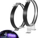 82013 Nitrous Oxide Bottle Bracket Mount Kit 7” Nos Single Bottle Holder Bracket for 10 lb and 15 lb Nitrous Bottle 4 Pack