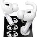 Gcioii 3 Pairs for AirPods Pro 2 Ear Hooks Covers [Added Storage Pouch] Anti-Slip Accessories Compatible with Apple AirPods Pro 2nd Generation (White)