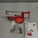 Apple Peeler Corer, Long lasting Chrome Cast Magnesium Alloy Apple Peeler Slicer Corer with Stainless Steel Blades and Powerful Suction Base for Apples and Potato(Red)