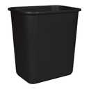 Storex 7 Gallon Trash Can, Gray, 6-Pack Black