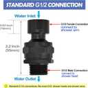 Shower Head Swivel Ball Adapter Brass Adjustable Shower Arm Connector Universal Showering Component (Matte Black)
