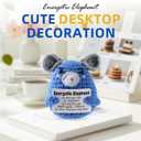 2 x White Elephant Gifts Energetic Elephant Emotional Support Funny Gifts Mini Elephant Cute and Funny White Elephant Gifts Suitable for Birthday Gag Gifts