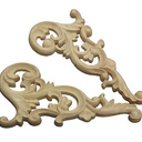 1 Set Decorative Elegant Carving Appliques Wood Chinese Style Door 