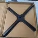Textured Cast Iron Black Table Base 24" Across 3" Dia X-Base XU-T2430-BASE-GG