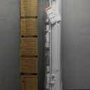 Aramox Retractable Safety Gate, Extra Wide Indoor Pet Gate, Adjustable Fabric Mesh Dog Gate for Stairs and Doorways, White L45.13in W36.61in