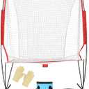 Pickleball and Tennis Return net, 6 x 7ft Portable Polyester Mesh and Fiberglass Frame,, 5.25' H x 3.38' W x 6.6' L