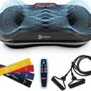 Lifepro Waver Vibration Plate Exercise Machine for Lymphatic Drainage, Muscle Activation, Full-Body Workout Vibrating Platform with Loop Bands, Fitness Equipment for Strength Toning & Fat Loss (Black)