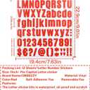 4 x 1 Inch Letter Stickers, 972 Pieces Alphabet Number Symbol Stickers, Self Ahesive Vinyl Letter Sticker Decals for Scrapbooking, Sign, Water Bottle(Red)