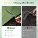 Grenebo Weed Barrier Fabric, 4FT x 50FT, Non-Woven Landscape Fabric, Easy to Cut & Fray-Resistant, Breathable & Permeable, Landscaping Fabric with 15 Stakes, for Gardens, Flower Beds, Vegetable Plots