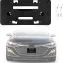 Front Bumper License Plate Frame Bracket Compatible with Chevy Malibu 2019-2024, Black License Frame Holder Mounting Kit, Replace # 84524301 GM1068208