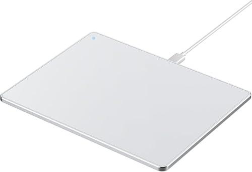 Wired Trackpad for Windows 10/11 – High-Precision Multi-Touch Portable Touchpad Mouse with Multi-Gesture, Ultra-Slim Aluminum Design, Compatibility for PC, Laptop, and Desktop Computers (Silver)