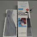 Cordless Water Flosser for Teeth - Portable Dental Flosser Pick with 360 Rotating U-Shaped Nozzle, 350ML Large Tank, 4 Modes, IPX7 Waterproof, 30-Day Battery Rechargeable for Travel & Braces (Deep Black)