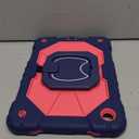 Case for Samsung Galaxy Tab A11+ Plus/A9+ Plus 11-Inch 2025/2023, Auorld Rugged Case for Samsung Galaxy A9+/A11+ Tablet with Screen Protector 360 Rotating Stand Shoulder Strap Pen Holder, Navy Pink