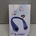 SWEETFULL Portable Neck Fan 360 Cooling Bladeless Personal Fan | No Hair Twisting - 4000mAh USB Rechargeable Wearable Fan for Travel, Birthday Gifts for Men, Women, Mom, and Dad (A2 Black)