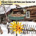 Metal Bird Bath for Outside with Wind Spinner, 48.8 Vintage Freestanding Birdbaths & Birdfeeder with Windmill, Easy to Clean Bird Baths Feeder Bowl for Outdoors Garden Yard Lawn Decor (Retro Green)