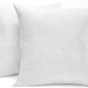 SNUG&COZY Luxury Goose Down Feather Pillow Inserts - 20x20IN, Double Layered Down-Proof Design, Ultra-Soft Cover, High Fill Weight, Pack of 2, White