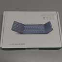 Samsers Foldable Bluetooth Keyboard with Touchpad, Full-Size Wireless Folding Keyboard with Backlight, Portable Travel Keyboards for iOS Android Windows Mac OS, Support 3 Device(BT5.1 x 3), Gray