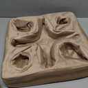 Couch and Bed Cup Holder Pillow, Sofa Refreshment Tray for Drinks/Remote Control/Snacks Holder (Beige)