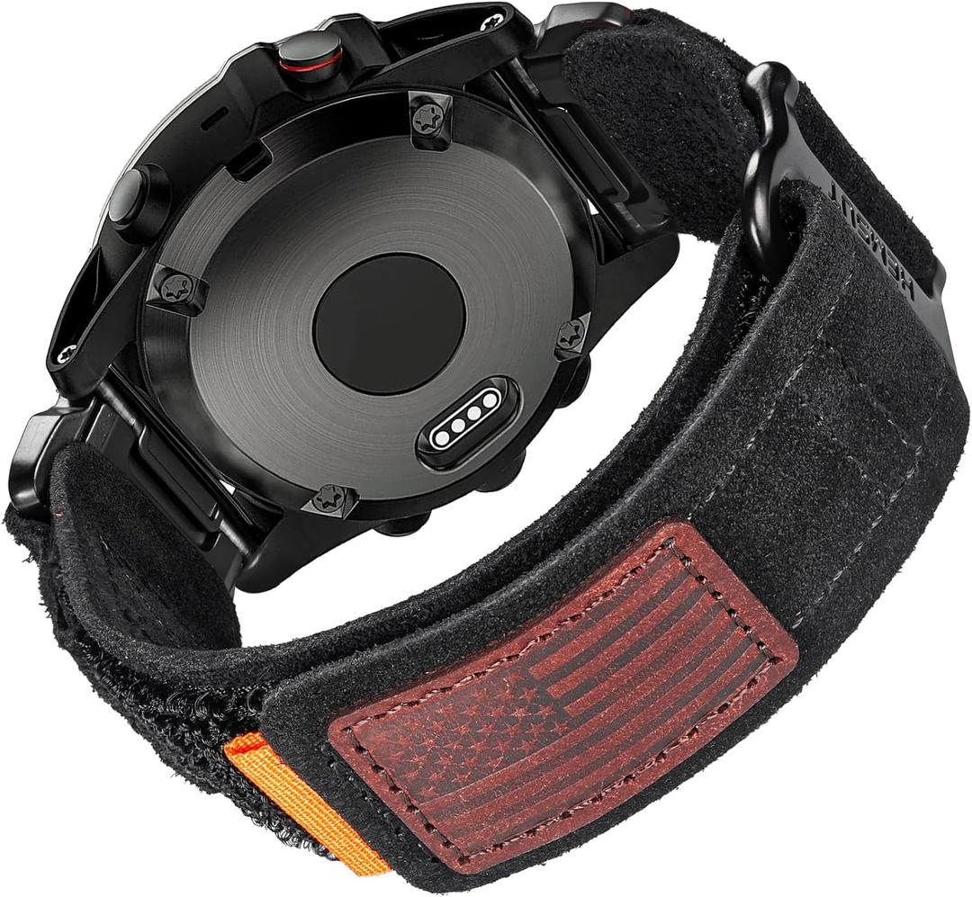 Compatible With Garmin Watch Band, Super Rugged Nylon Sports Strap With Woven Loop Design, For Fenix/Forerunner/Approach/MARQ/Quatix/D2 Series Tough Replacement Band For Men