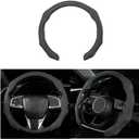 Mandark Car Steering Wheel Cover, Suede Sport Vehicle Steer Wheel Protector Fitting 15 Inch, Non-Slip Comfortable Automotive Interior Decoration Accessories, Universal for Most Cars (Black)