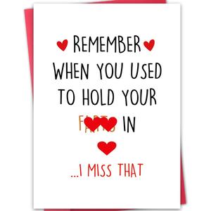 3 x Funny Valentines Day Card for Him Her, Naughty Valentine's day Gifts (BT-155)