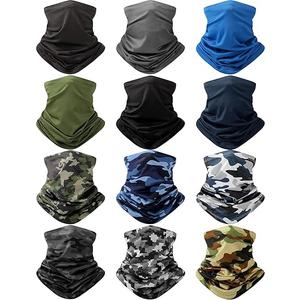 Cuffbow 12 Pack Neck Gaiters Face Mask Balaclava for Men Women Cooling Neck Gaiter Summer UV Protection Scarf (Casual)