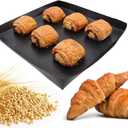 Firsmat Solid PTFE Cooking Basket For Speed Ovens,Quick Oven Basket Tray For Chips Chicken Wings Sub Roll Bread Heating Non Stick PTFE BBQ Tray (11.8x13.8x1 inches)