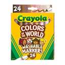 Crayola Colors of The World Markers (24 Count), Skin Tone Markers for Kids, Coloring Book Supplies, Skin Colored Markers, Gifts for Kids