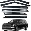 6PCS Window Rain Guards Compatible with 2026 Hyundai Palisade Window Visors Vent Wind Deflectors All Weather Sediment Protection Compatible with Hyundai Palisade Accessories