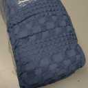 PHF 100% Cotton Waffle Weave Throw Blanket, Soft Lightweight Breathable Cozy Throws for Couch Bed Sofa, 300 GSM Luxury Aesthetic Blanket Gift for Home Decor & Office, 50"x60", Denim Blue