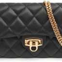 Small Black Clutch Purses for Women with Quilted Designs, Women's Trendy Quilted Crossbody Bags - Stylish Shoulder Handbags