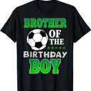 Brother of The Birthday Boy Soccer Stars Outfit T-Shirt, Small