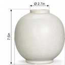 White Ceramic Vase, Rustic, 7.5 Inch